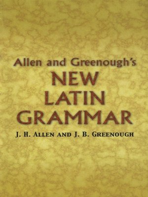 cover image of Allen and Greenough's New Latin Grammar